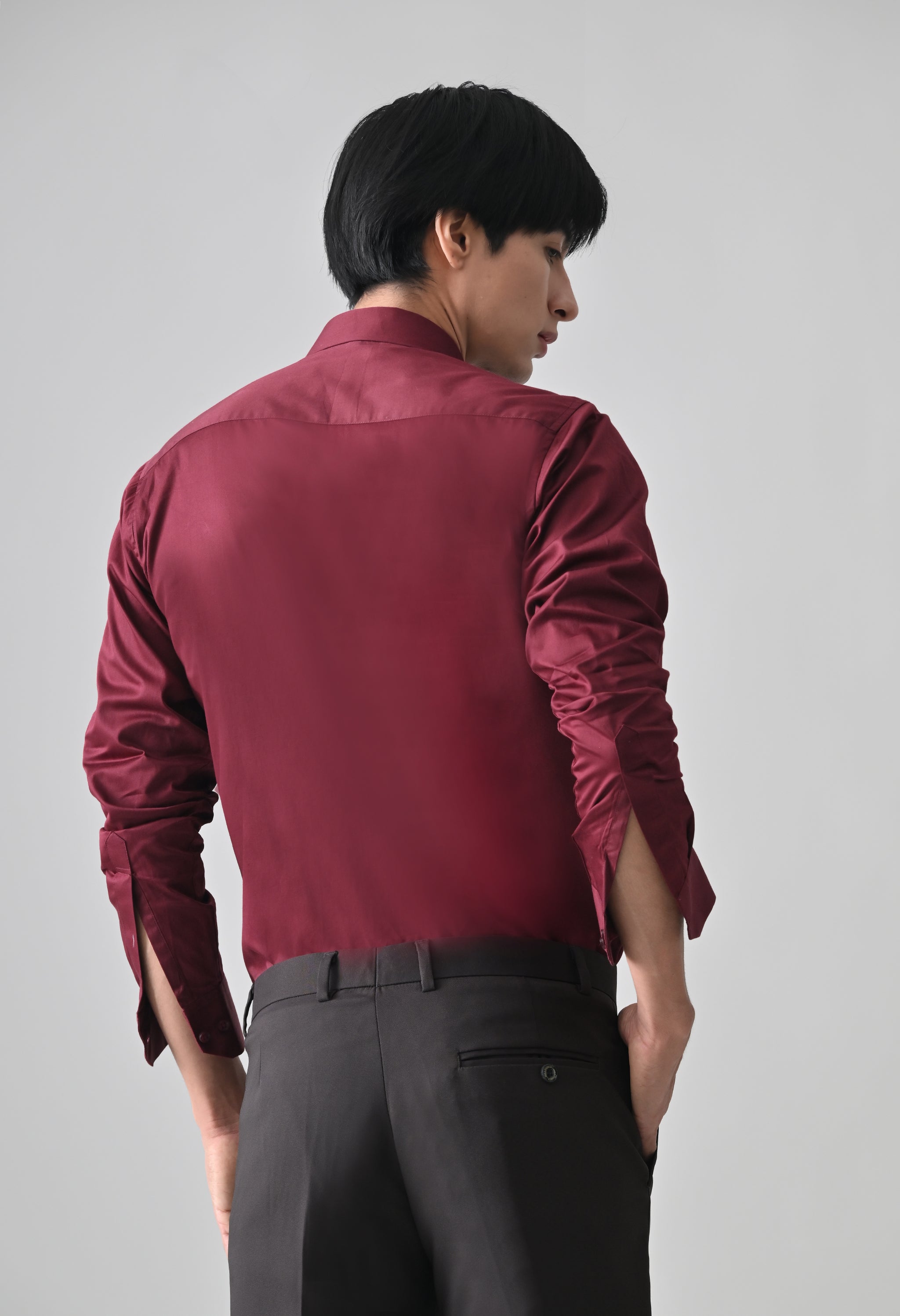 Cool Bee Maroon Cotton Shirt for Men - Maroon Premium Cotton Shirt India - Lifestyle View