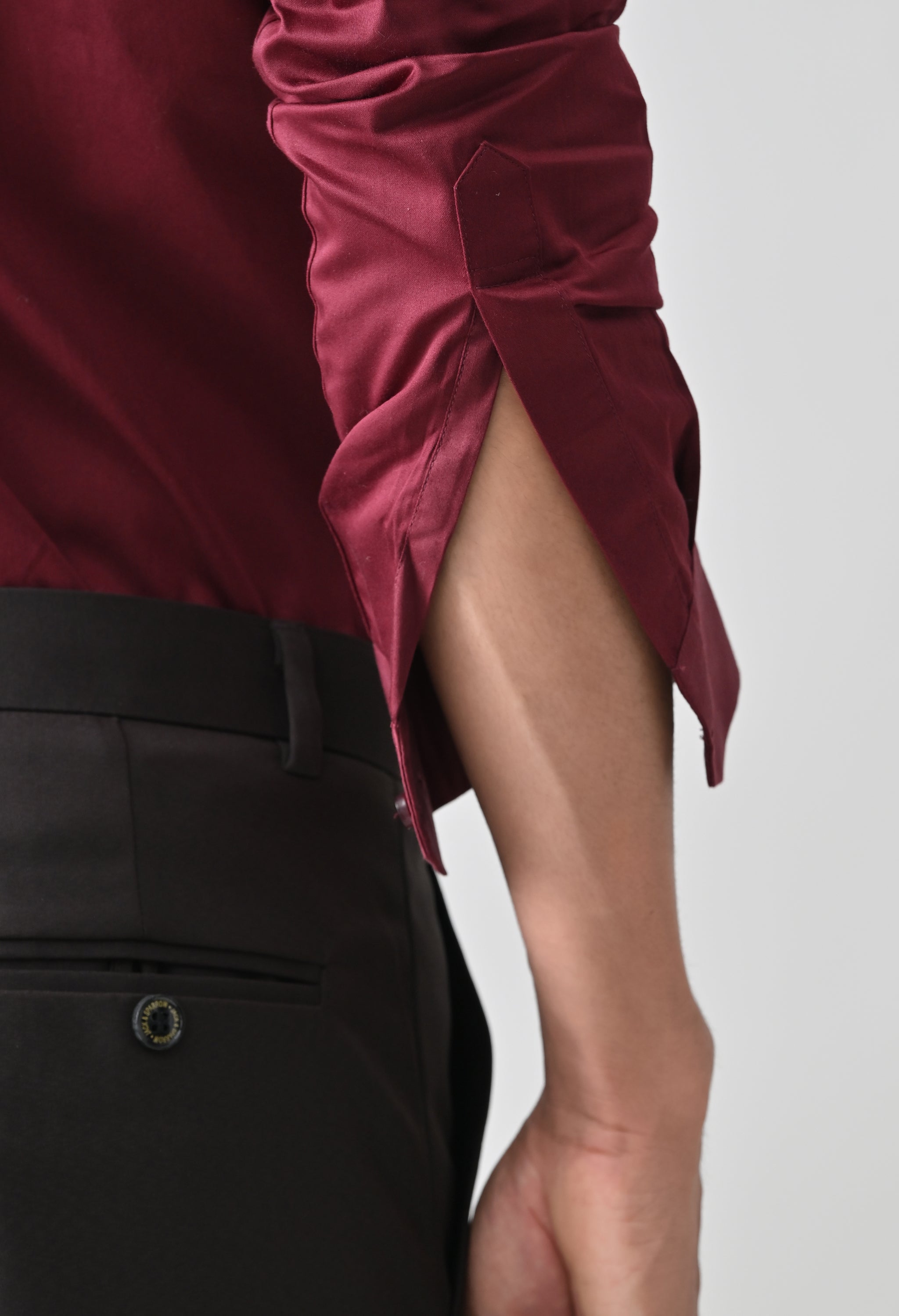 Cool Bee Maroon Cotton Shirt for Men - Maroon Premium Cotton Shirt India - Lifestyle View