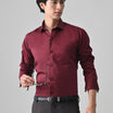 Maroon Cotton Shirt for Men | Cool Bee I Spread Collar