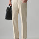 BEIGE Solid Formal Trouser - Premium poly viscose | Comfortable Mens Pants