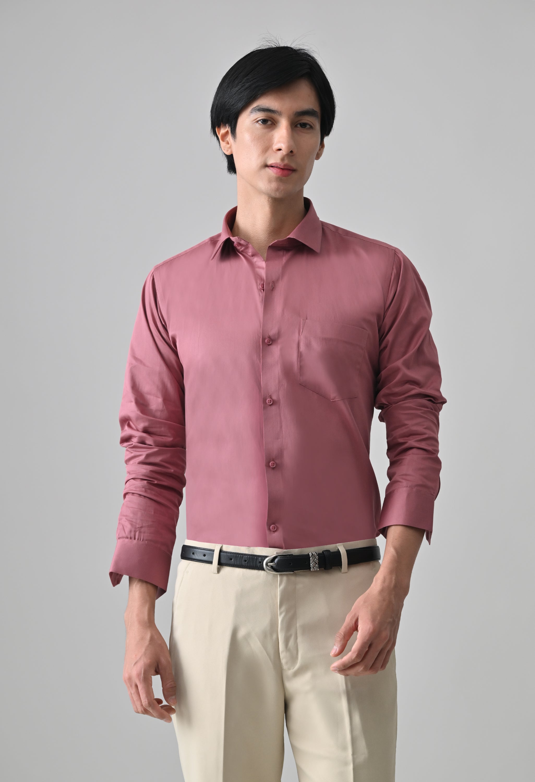 Cool Bee Dusty Pink Cotton Shirt for Men - Dusty Pink Premium Cotton Shirt India - Back View