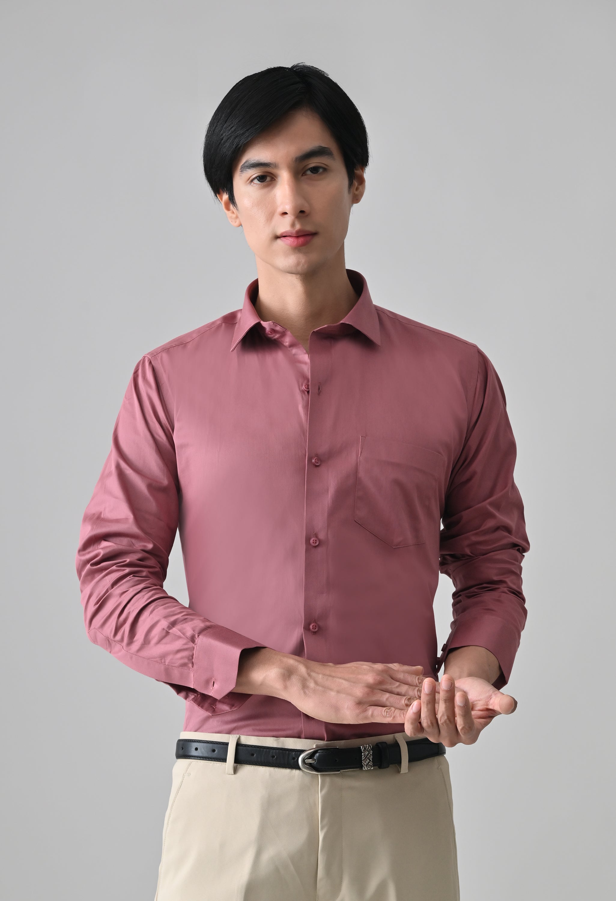 Cool Bee Dusty Pink Cotton Shirt for Men - Dusty Pink Premium Cotton Shirt India - Lifestyle View