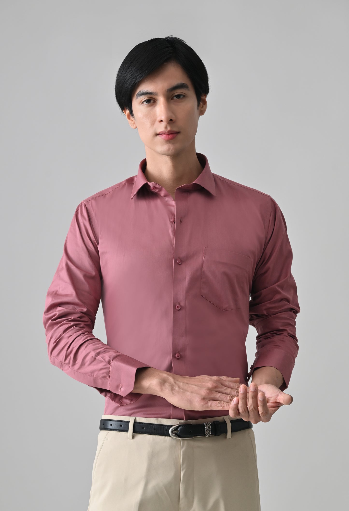 Dusty Pink Cotton Shirt for Men | Cool Bee