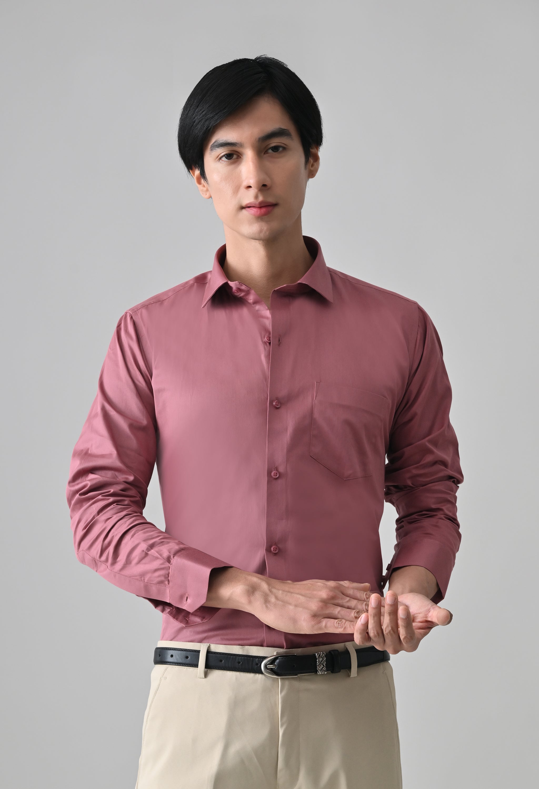 Cool Bee Dusty Pink Cotton Shirt for Men - Dusty Pink Premium Cotton Shirt India - Lifestyle View
