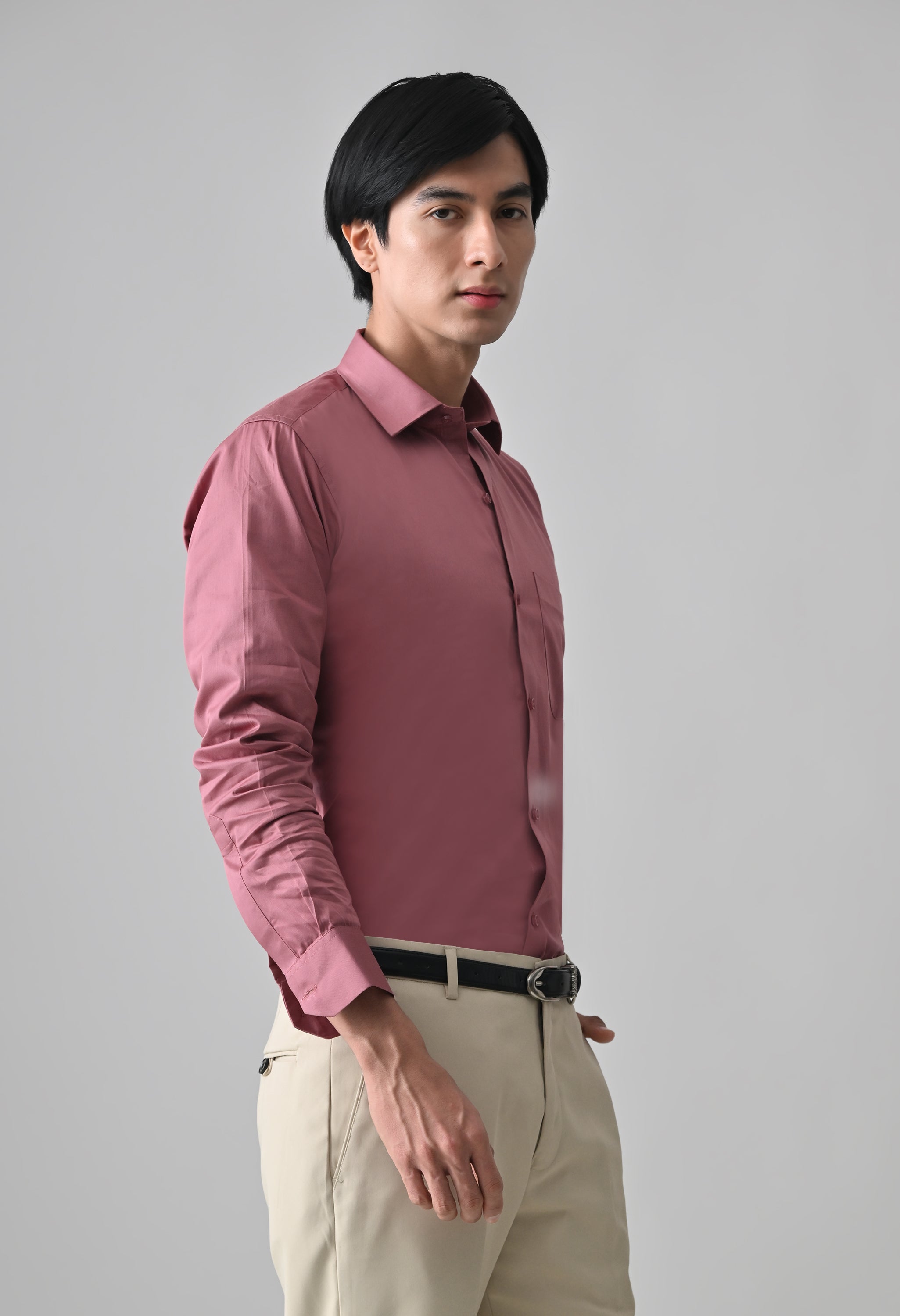 Cool Bee Dusty Pink Cotton Shirt for Men - Dusty Pink Premium Cotton Shirt India - Lifestyle View