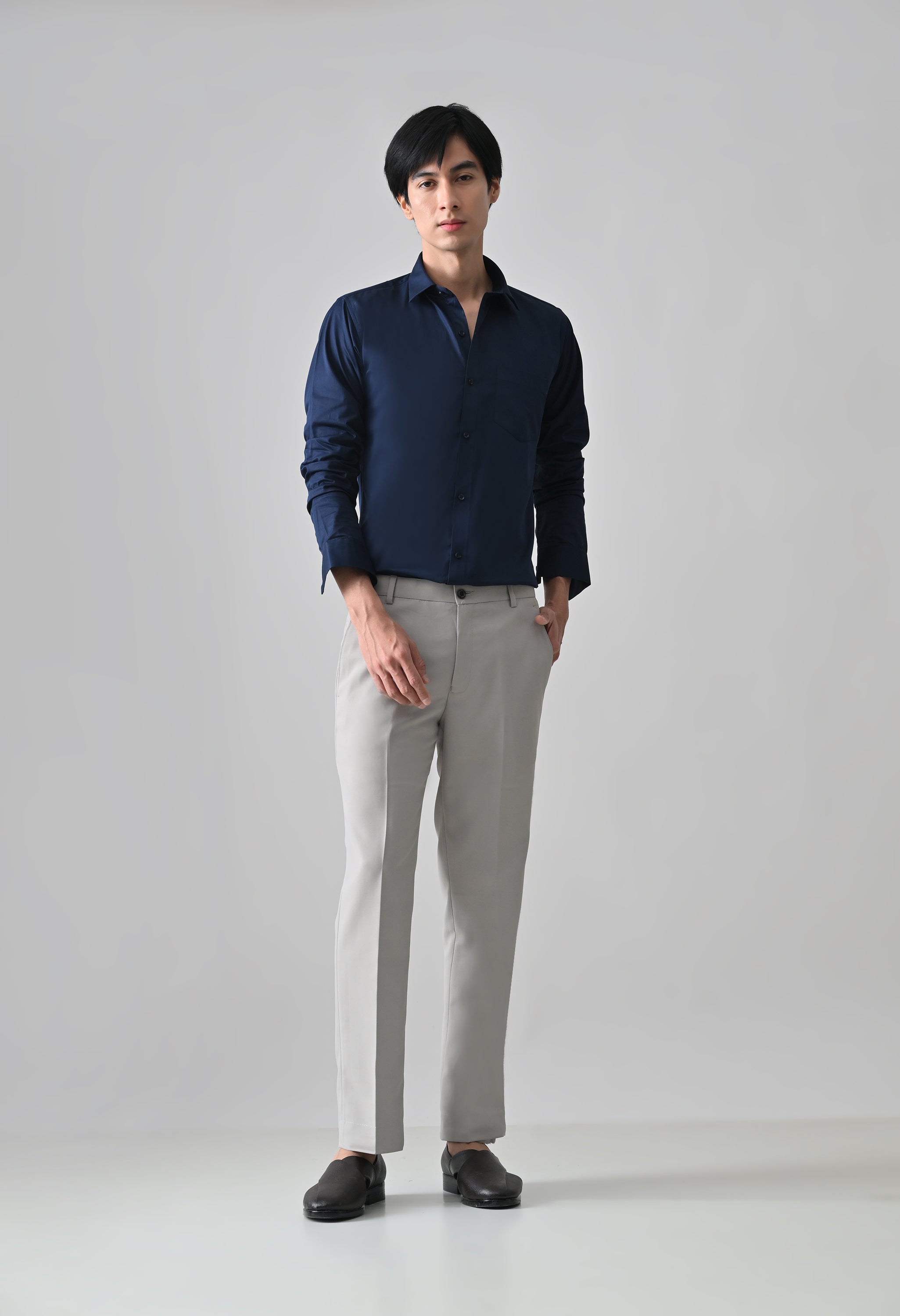 Cool Bee Navy Cotton Shirt for Men - Navy Premium Cotton Shirt India - Lifestyle View