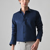Navy Cotton Shirt for Men | Cool Bee I Spread Collar