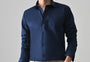 Navy Cotton Shirt for Men | Cool Bee I Spread Collar