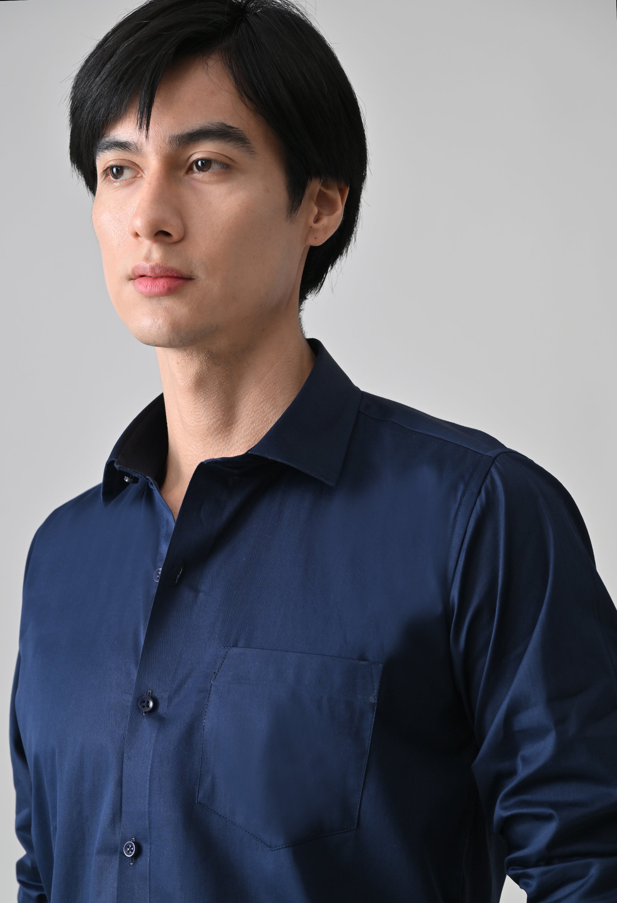 Cool Bee Navy Cotton Shirt for Men - Navy Premium Cotton Shirt India - Lifestyle View