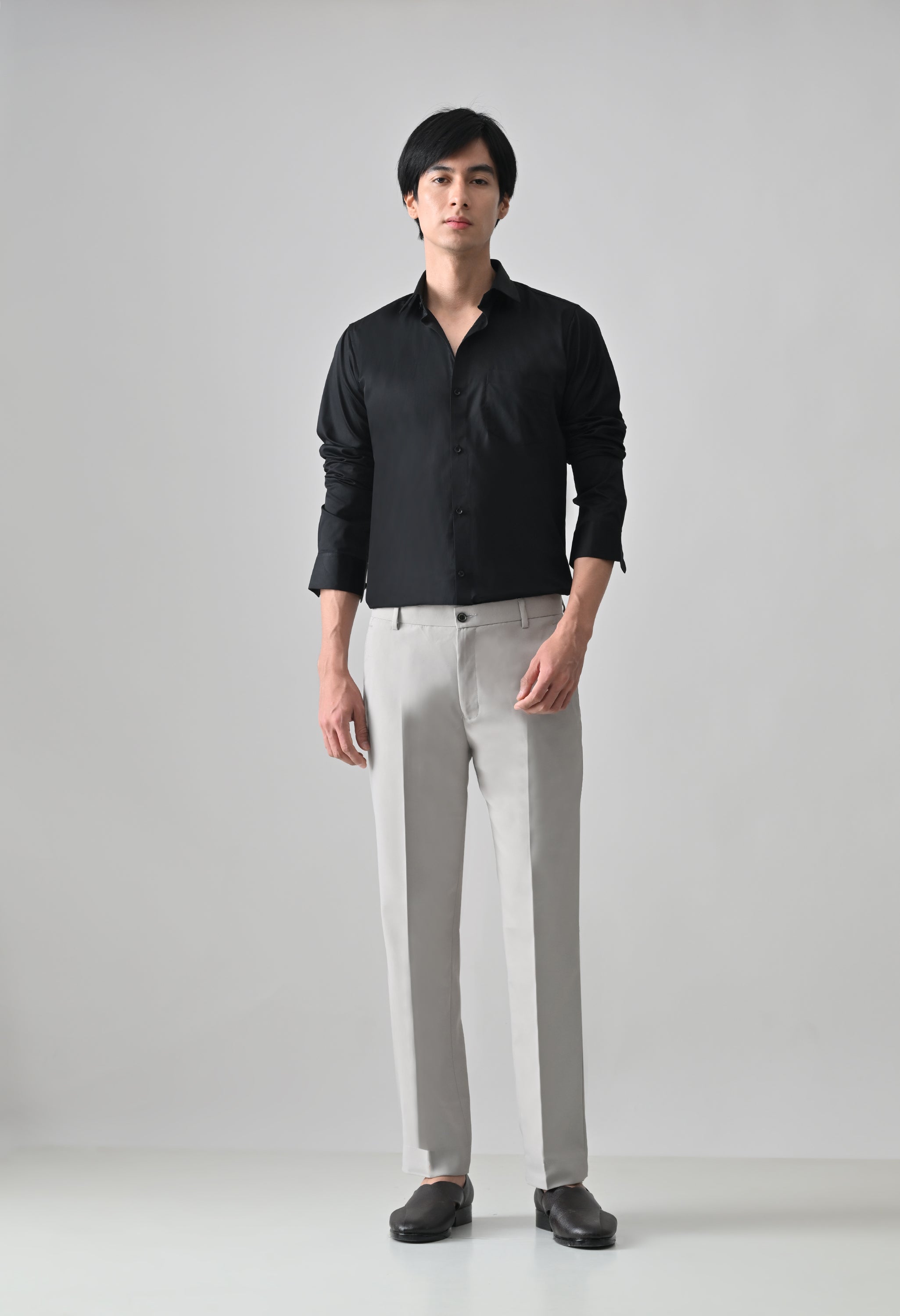 Cool Bee Black Cotton Shirt for Men - Black Premium Cotton Shirt India - Lifestyle View