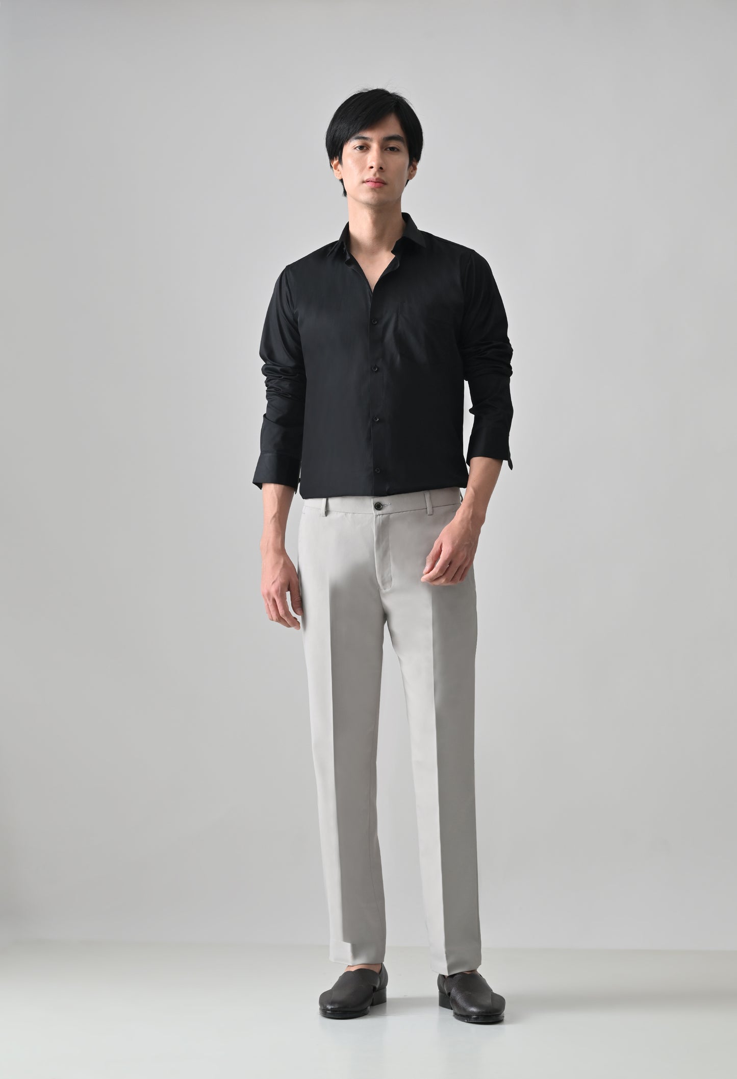 Black Cotton Shirt for Men | Cool Bee I Spread Collar