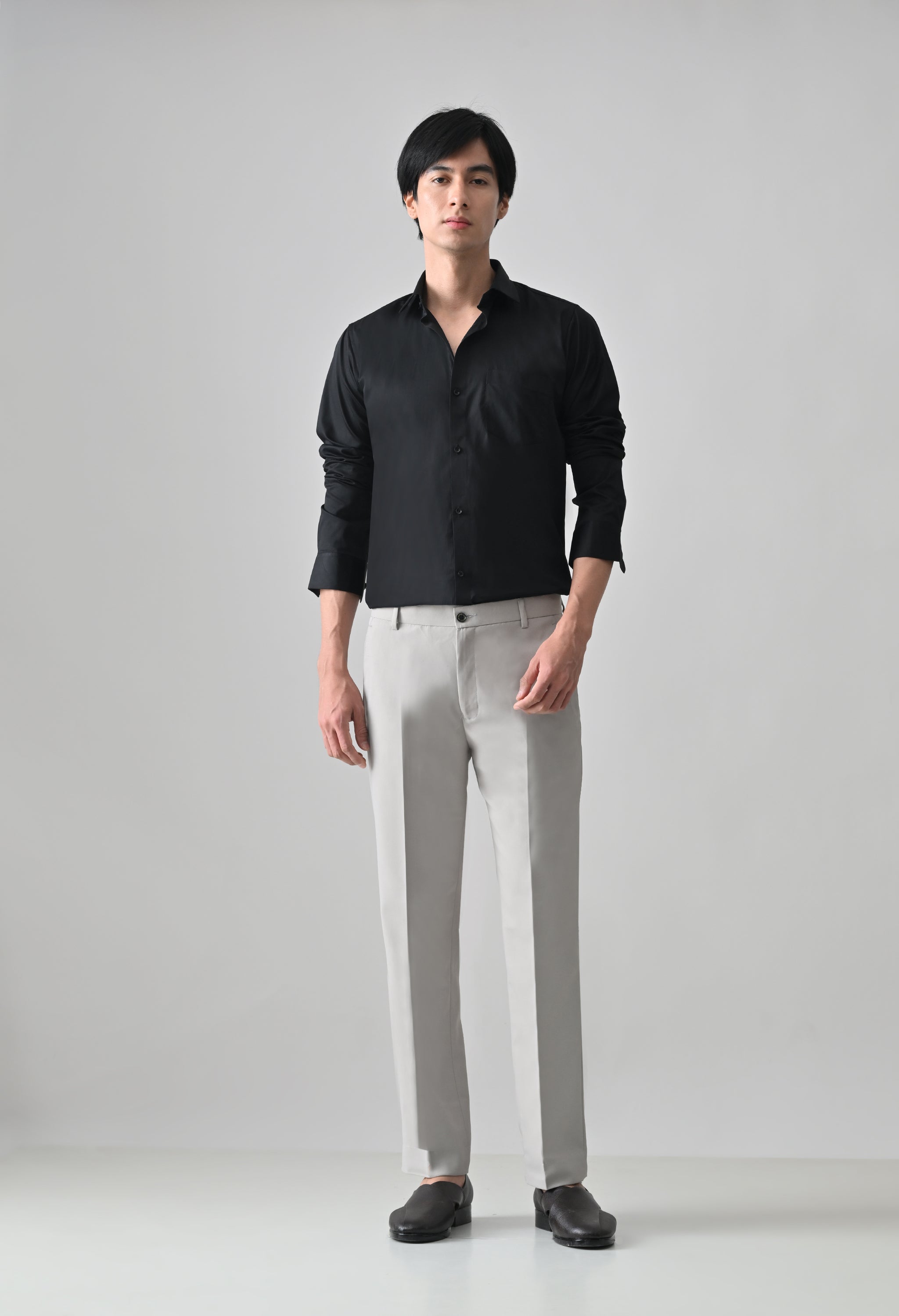 Cool Bee Black Cotton Shirt for Men - Black Premium Cotton Shirt India - Lifestyle View