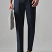 NAVY Solid Formal Trouser - Premium poly viscose | Comfortable Mens Pants