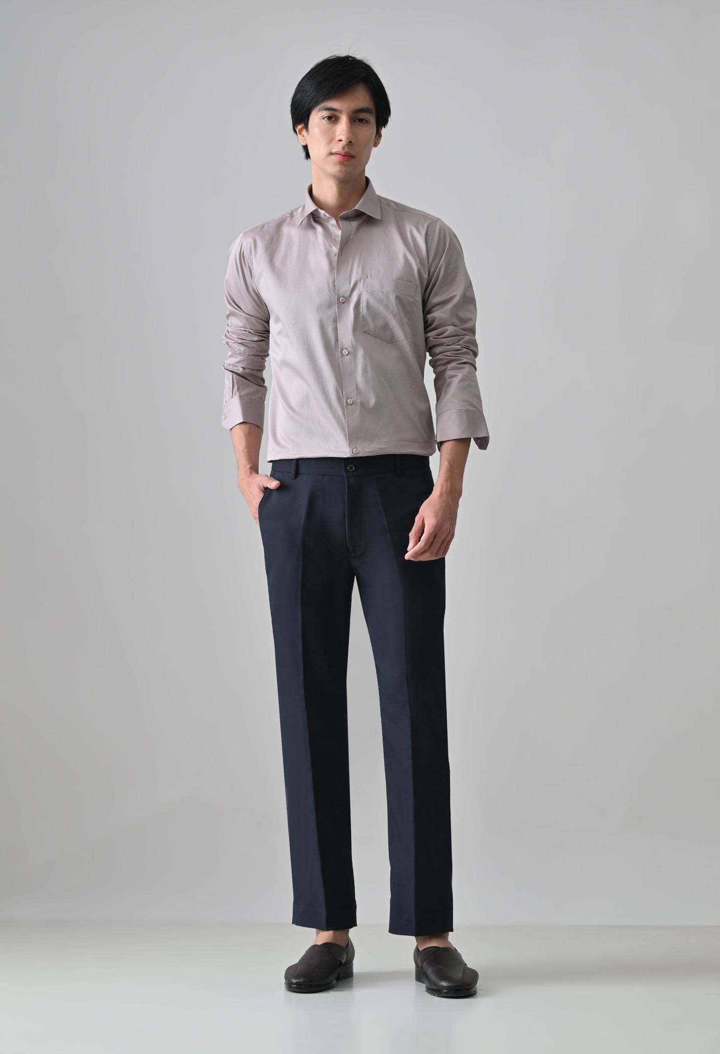 Mauve Cotton Shirt for Men| Cool Bee I Spread Collar