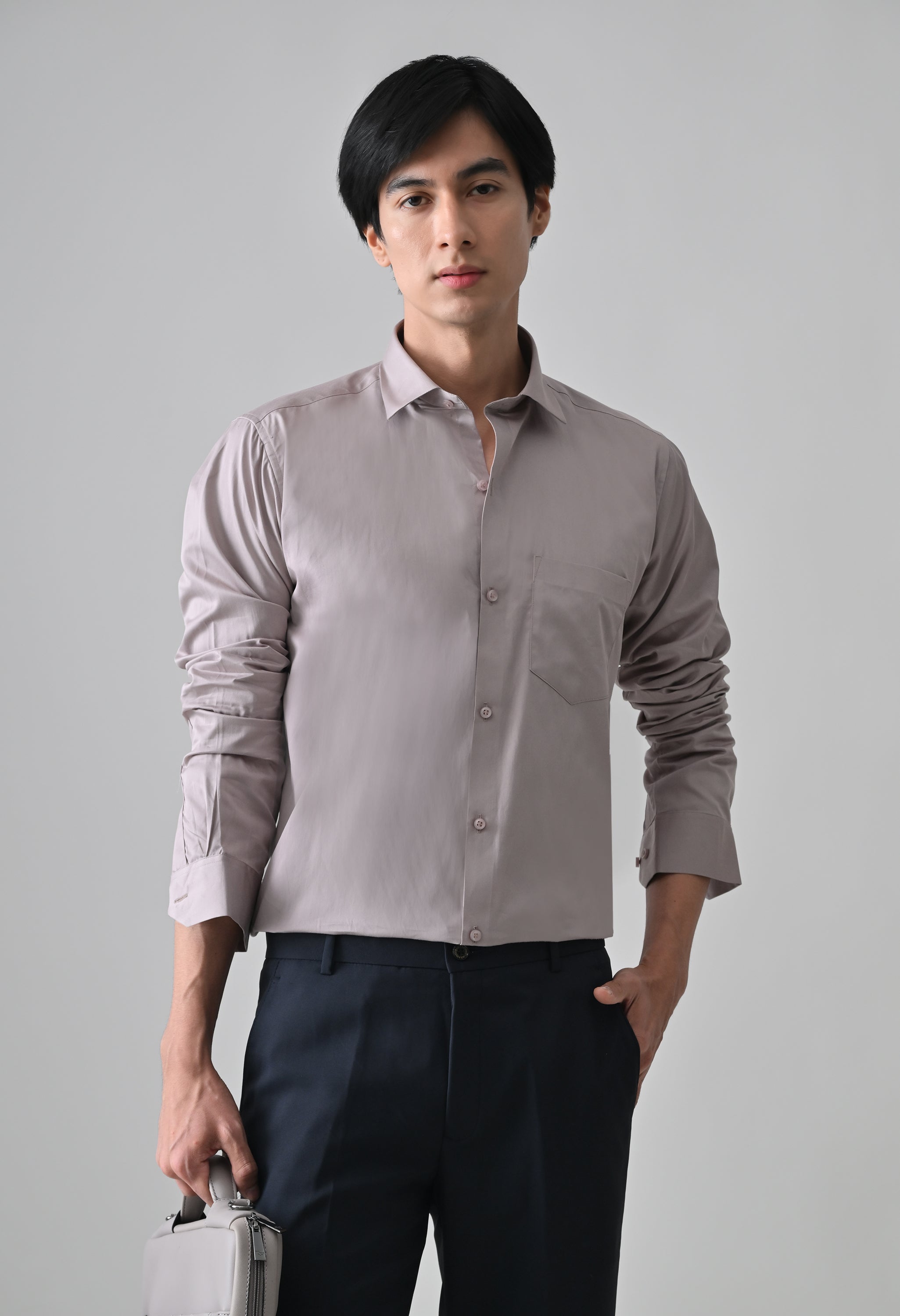 Cool Bee Mauve Cotton Shirt for Men - Mauve Premium Cotton Shirt India