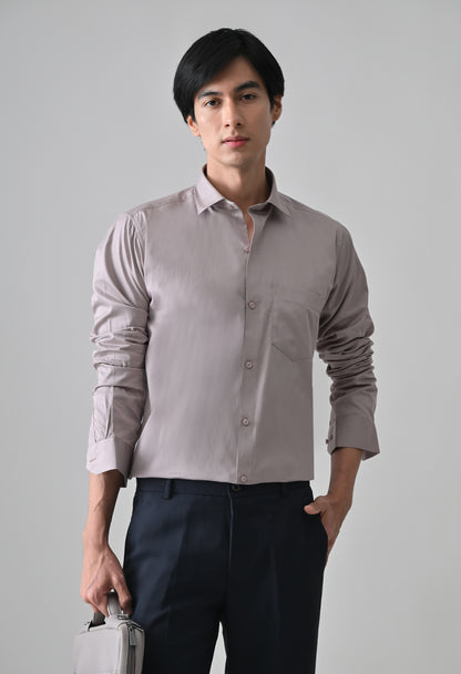 Mauve Cotton Shirt for Men| Cool Bee I Spread Collar