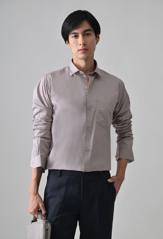 Mauve Cotton Shirt for Men| Cool Bee I Spread Collar