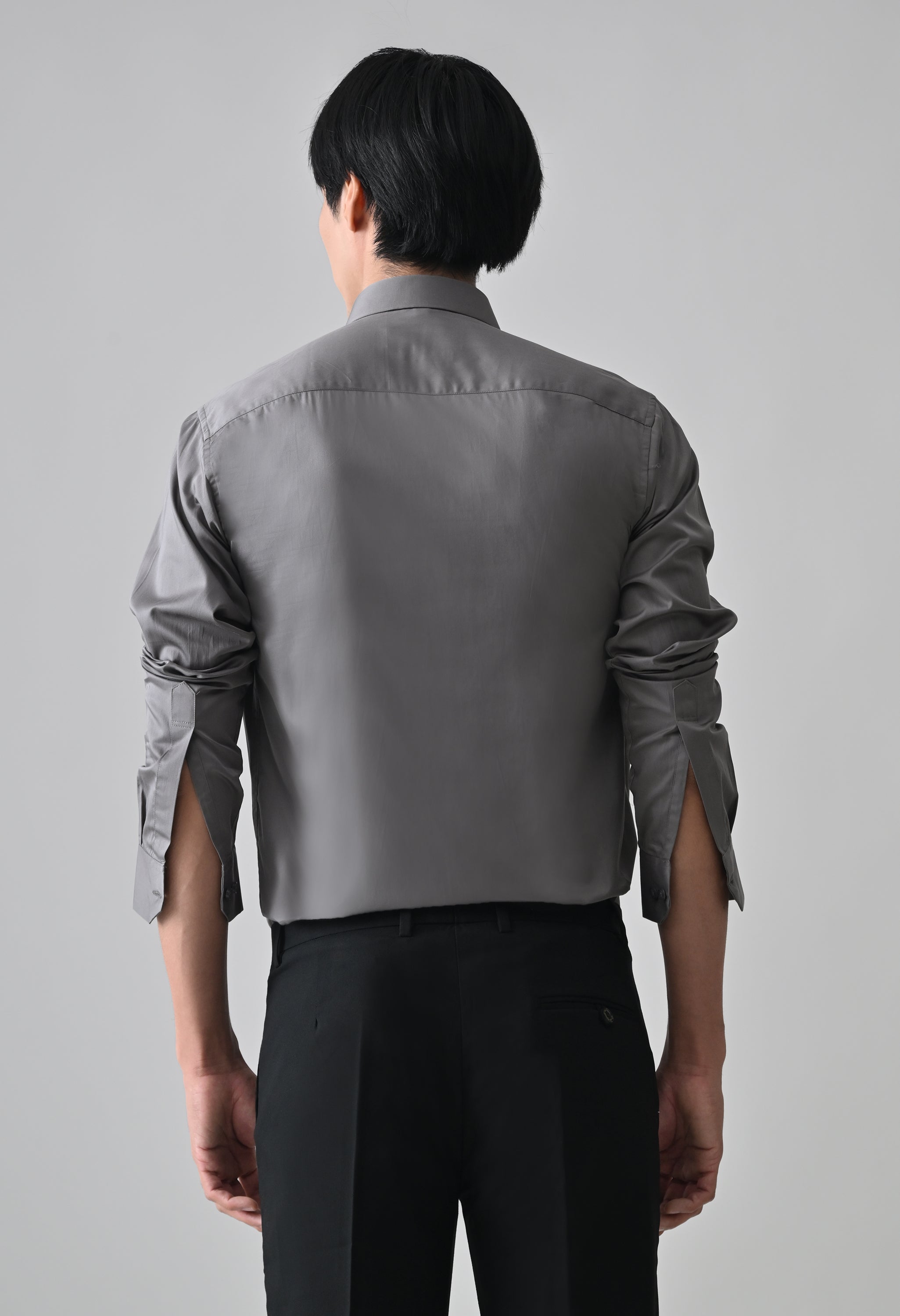 Cool Bee Grey Cotton Shirt for Men - Grey Premium Cotton Shirt India - Lifestyle View