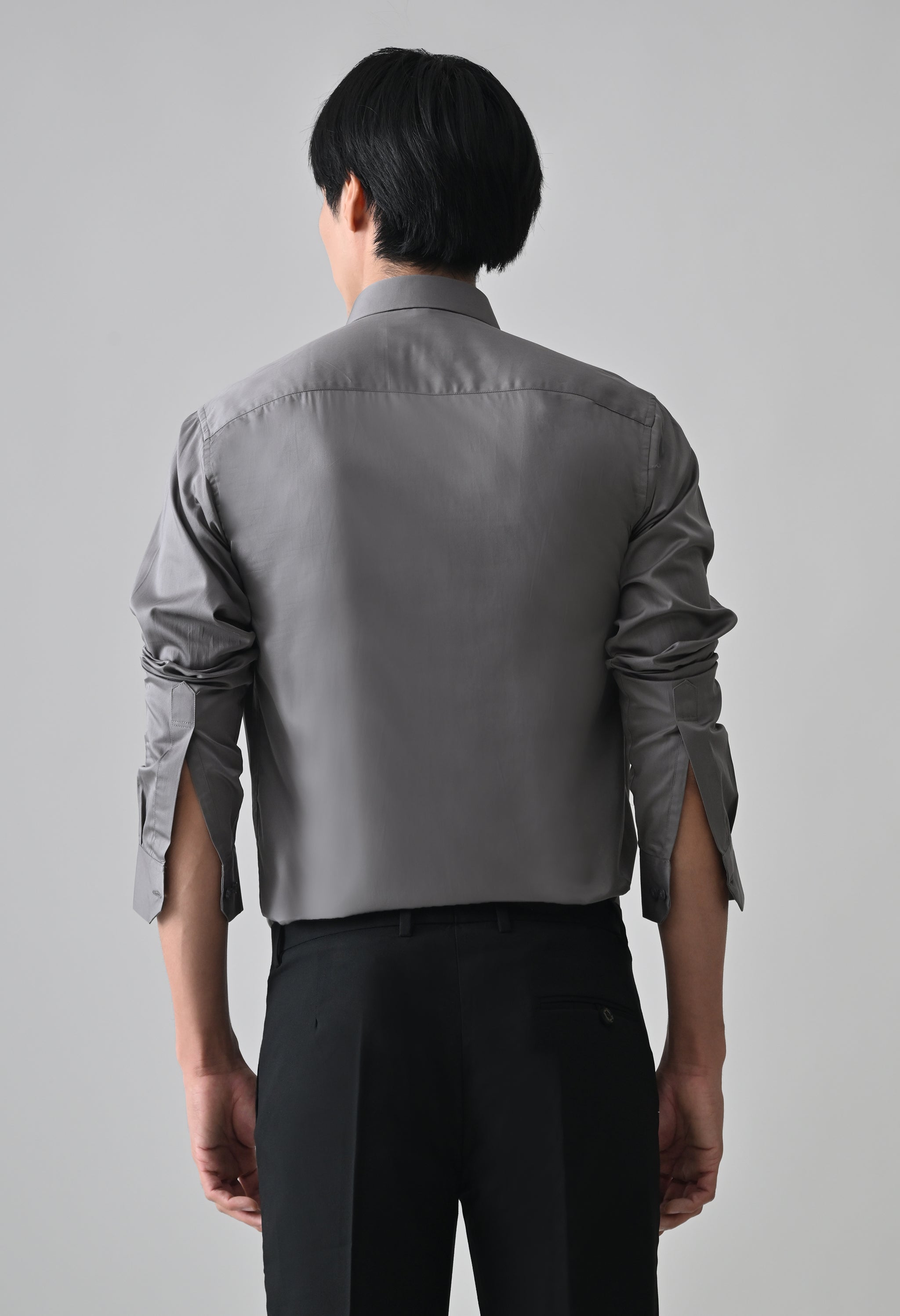 Cool Bee Grey Cotton Shirt for Men - Grey Premium Cotton Shirt India - Lifestyle View