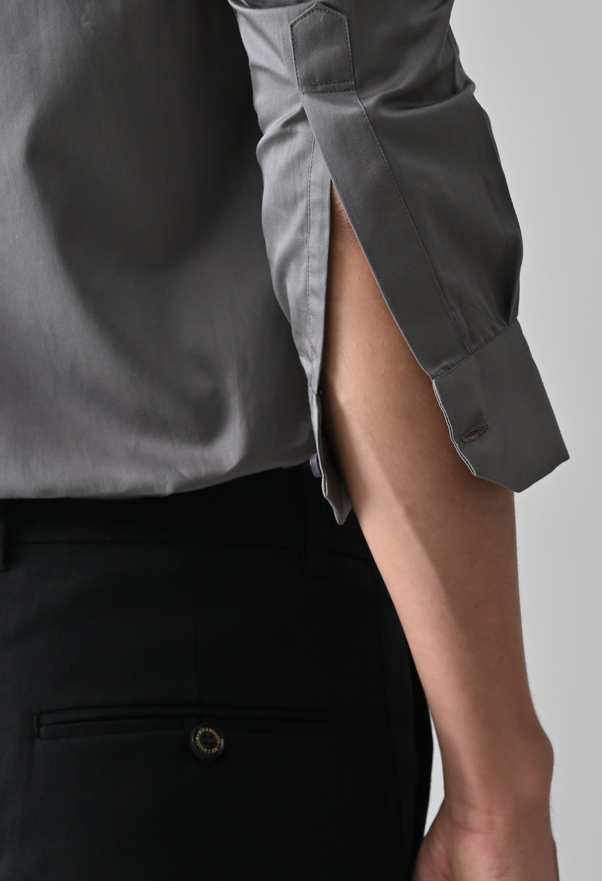 Cool Bee Grey Cotton Shirt for Men - Grey Premium Cotton Shirt India - Lifestyle View