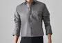 Grey Cotton Shirt for Men | Cool Bee I Spread Collar