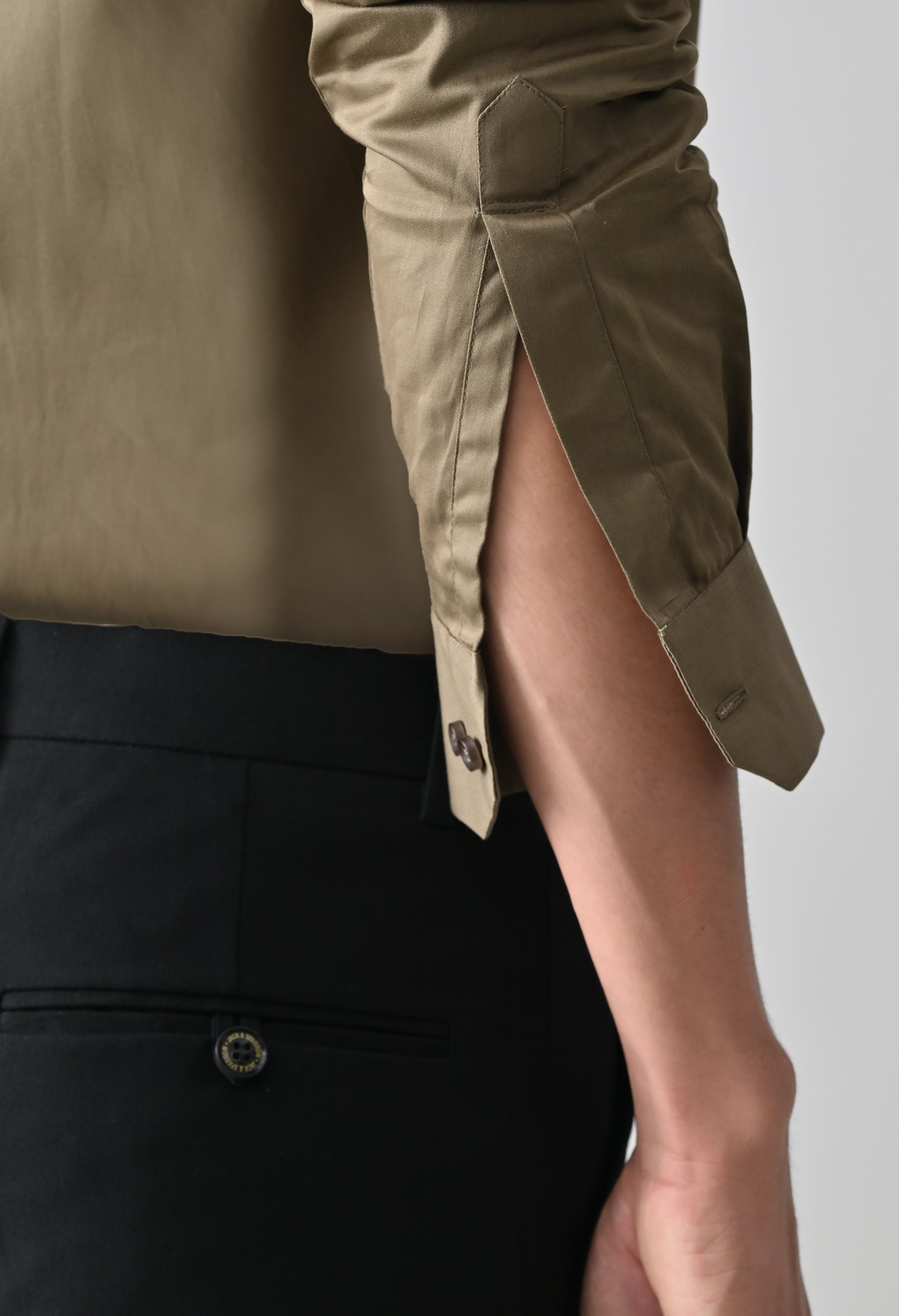 Cool Bee Khaki Cotton Shirt for Men - Khaki Premium Cotton Shirt India - Lifestyle View