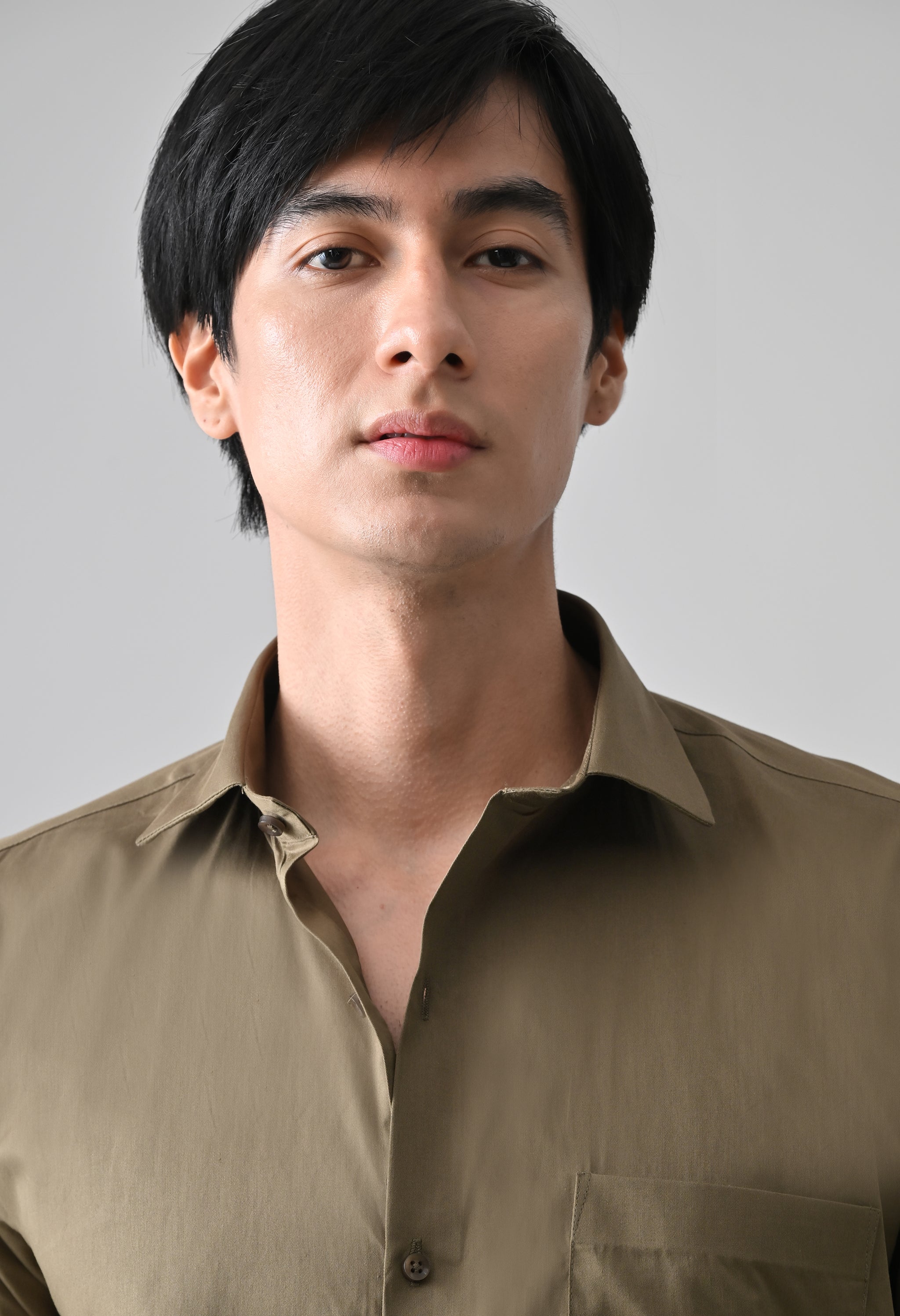 Cool Bee Khaki Cotton Shirt for Men - Khaki Premium Cotton Shirt India - Lifestyle View