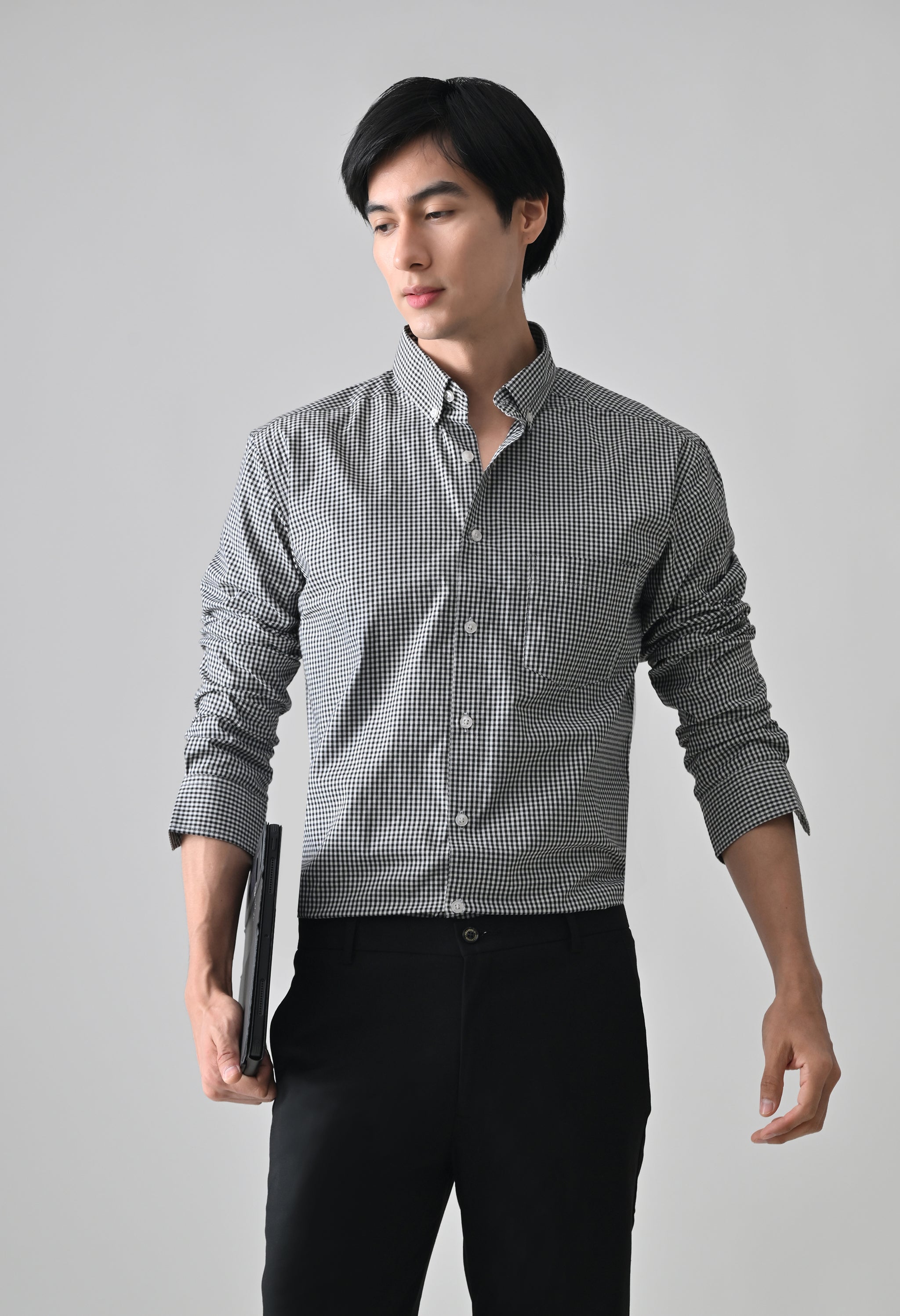 Cool Bee Black Cotton Shirt for Men - Black Premium Cotton Shirt India - Lifestyle View