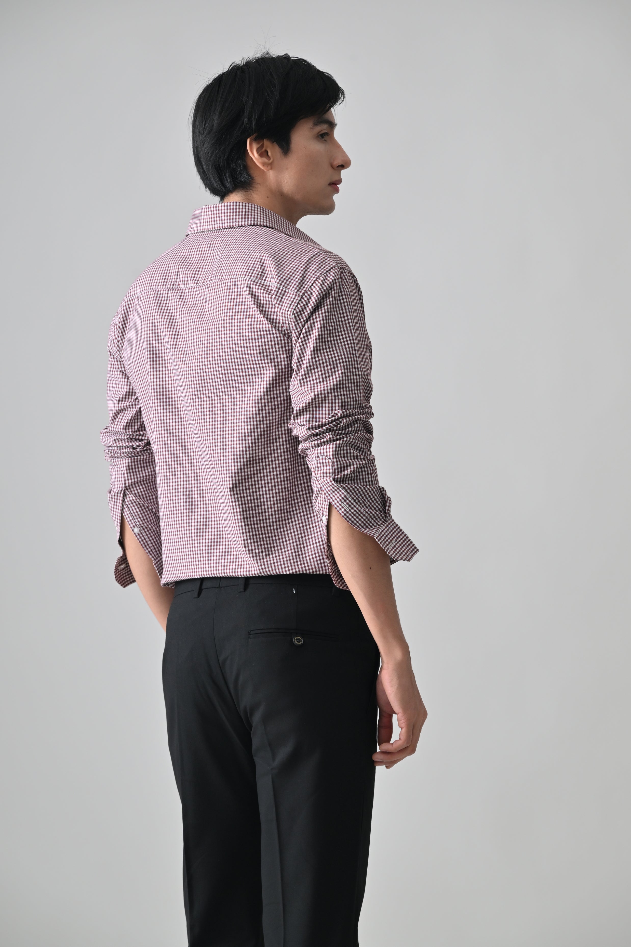 Cool Bee Maroon Cotton Shirt for Men - Maroon Premium Cotton Shirt India - Lifestyle View