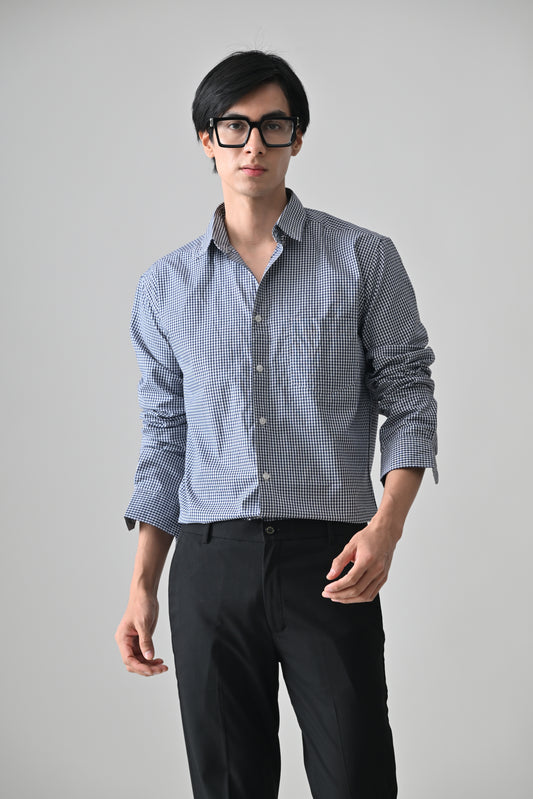 Navy Cotton Shirt for Men | Cool Bee