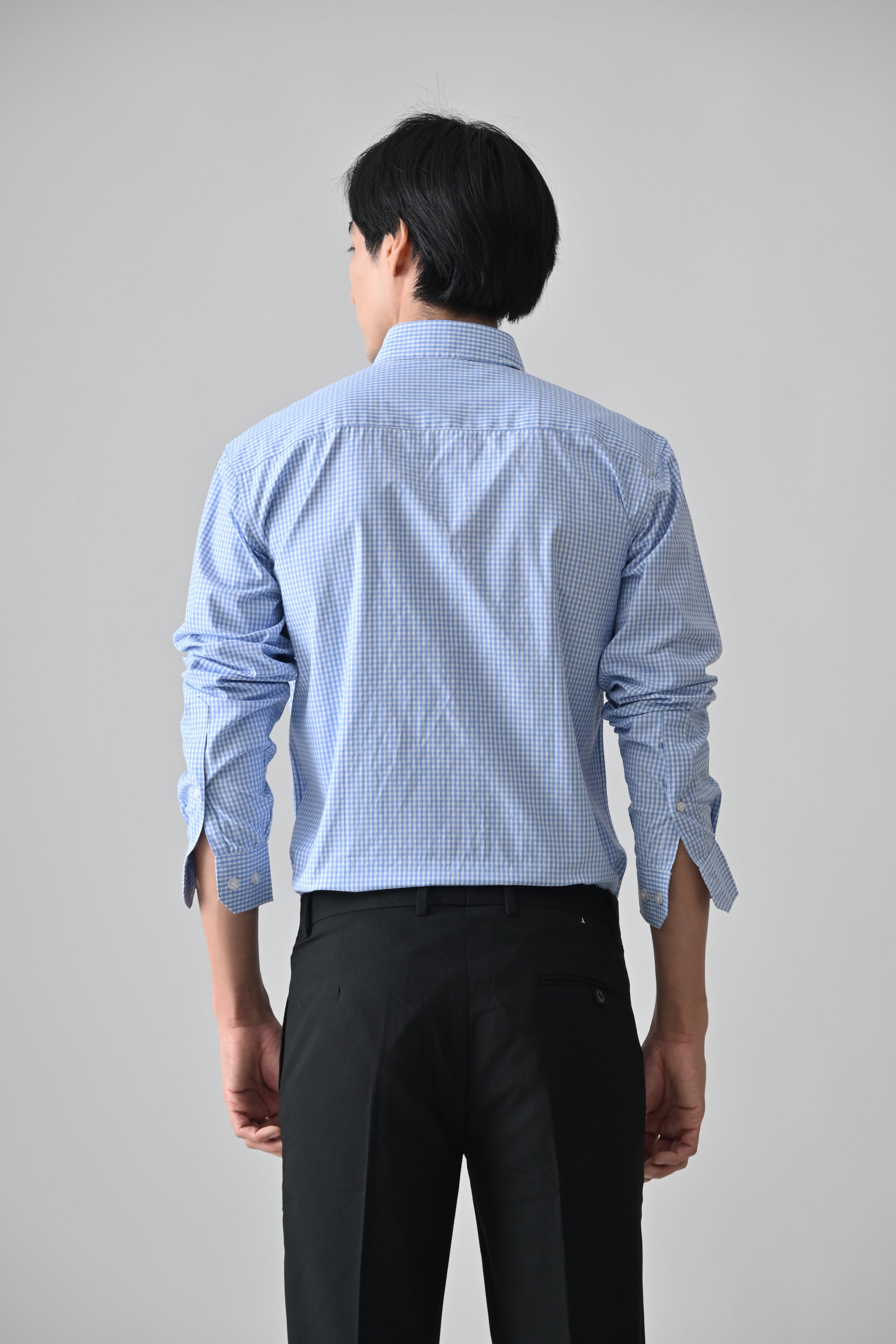 Cool Bee Blue Cotton Shirt for Men - Blue Premium Cotton Shirt India - Lifestyle View