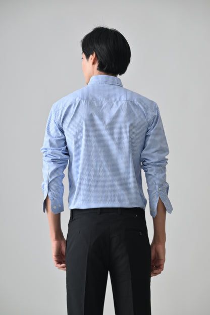 Blue Cotton Shirt for Men | Cool Bee