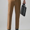 BROWN Solid Formal Trouser - Premium poly viscose | Comfortable Mens Pants
