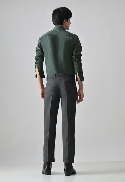 CHARCOAL GREY Solid Formal Trouser - Premium poly viscose | Comfortable Mens Pants