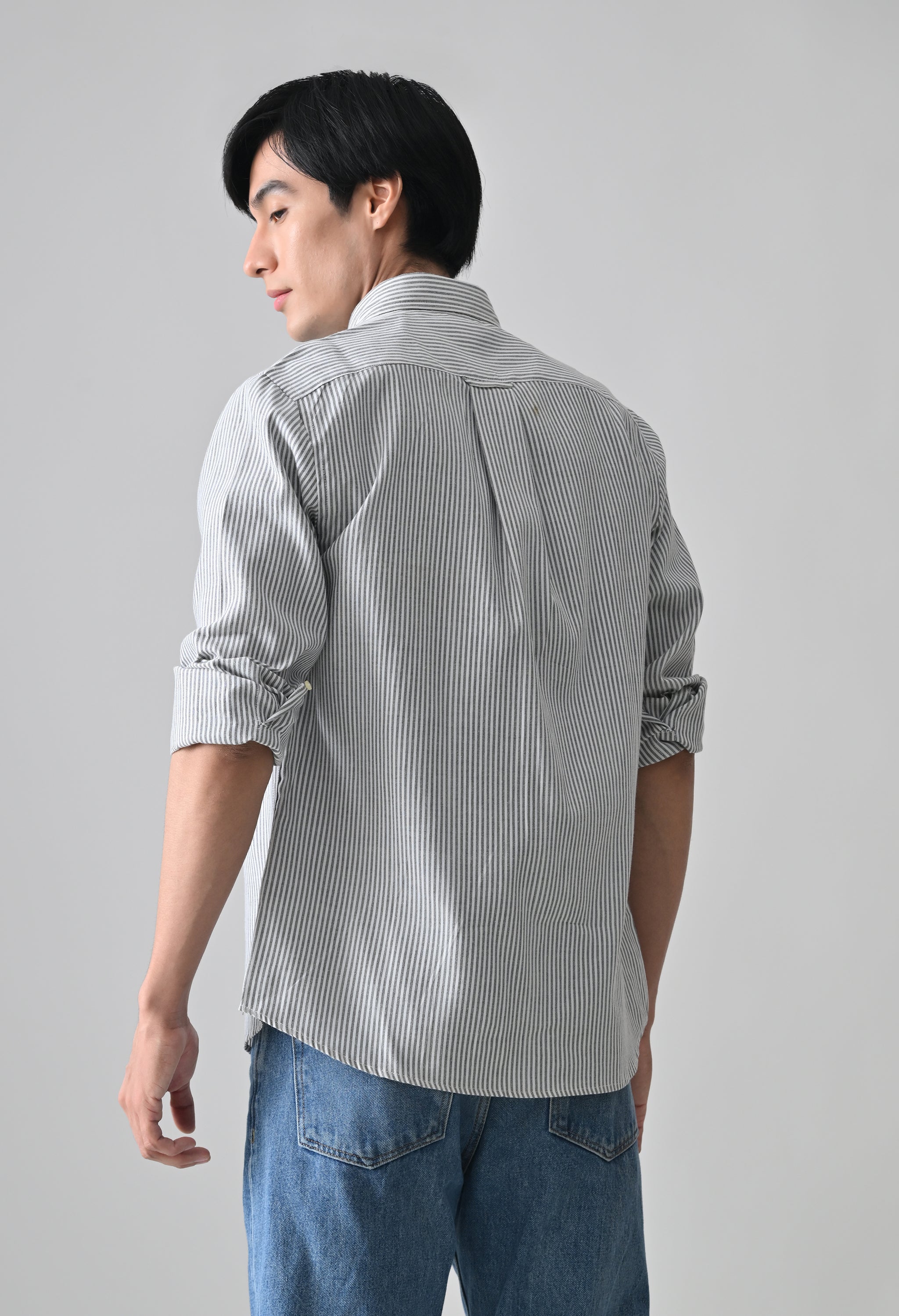 Cool Bee Grey Cotton Shirt for Men - Grey Premium Cotton Shirt India - Lifestyle View