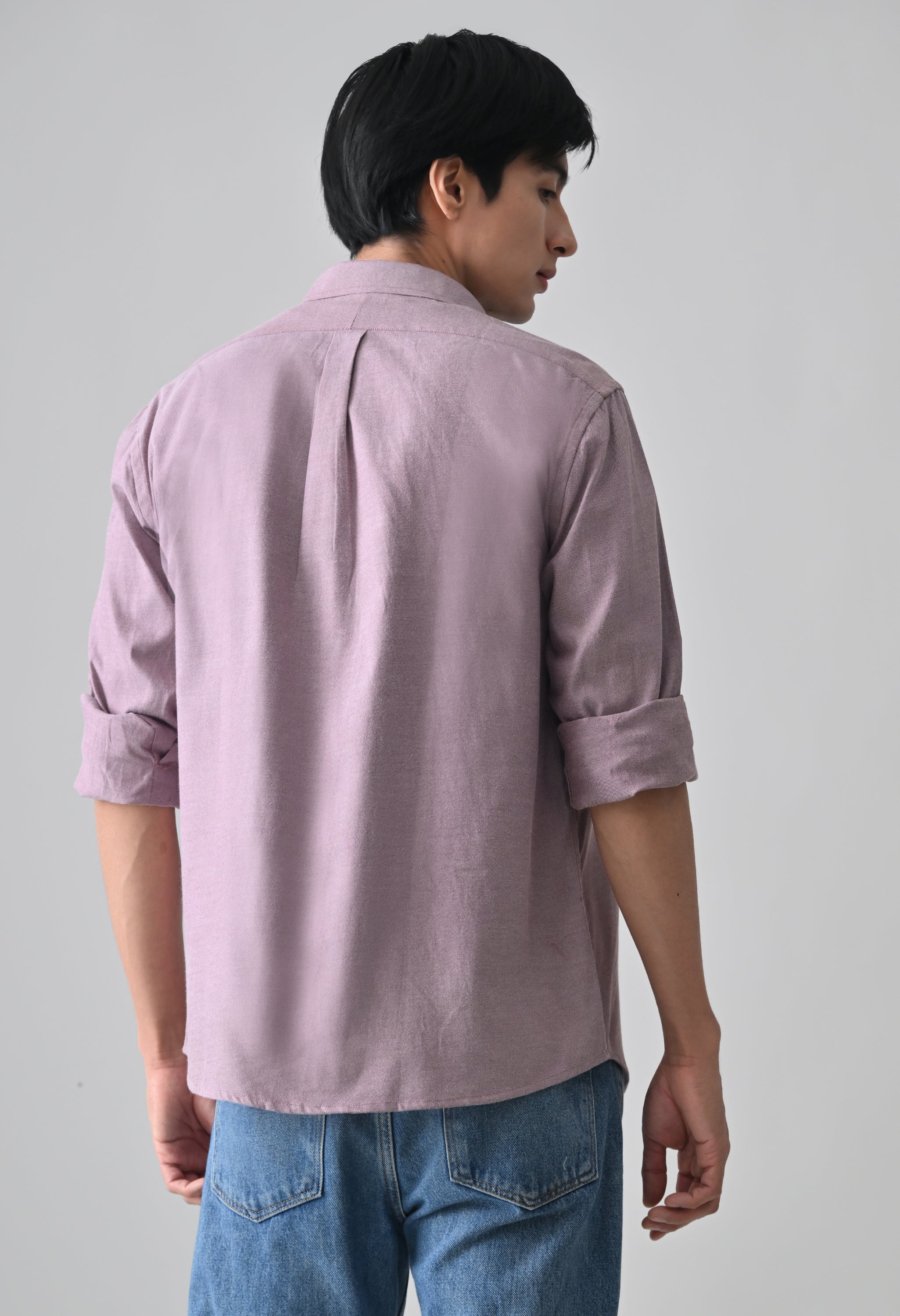 Cool Bee Mauve Cotton Shirt for Men - Mauve Premium Cotton Shirt India - Lifestyle View