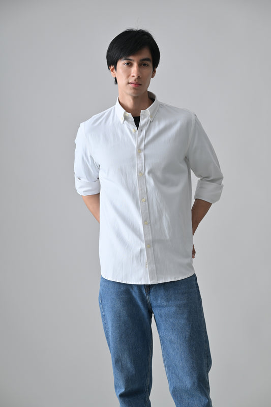 White Cotton Shirt for Men | Cool Bee