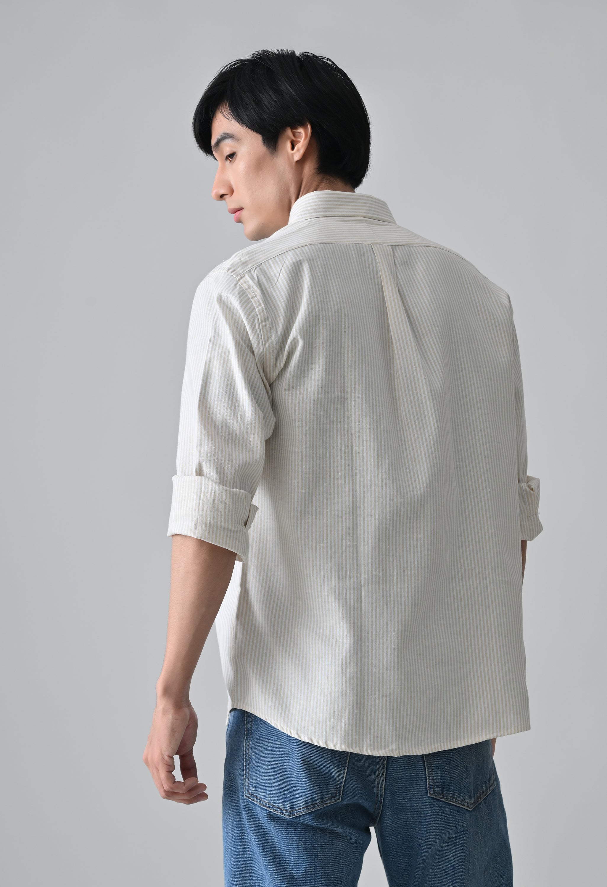Cool Bee Beige Cotton Shirt for Men - Beige Premium Cotton Shirt India - Lifestyle View