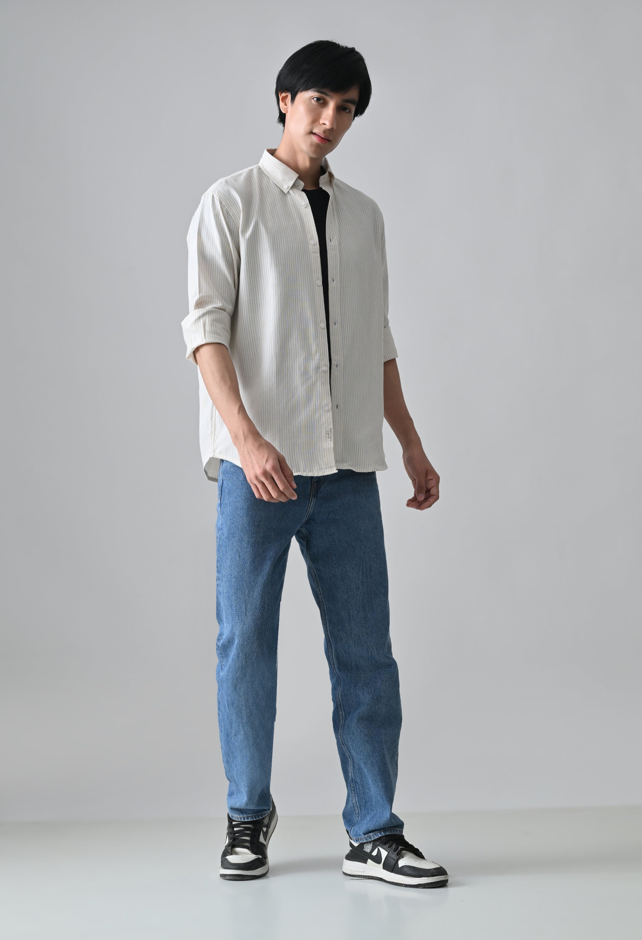 Cool Bee Beige Cotton Shirt for Men - Beige Premium Cotton Shirt India - Lifestyle View