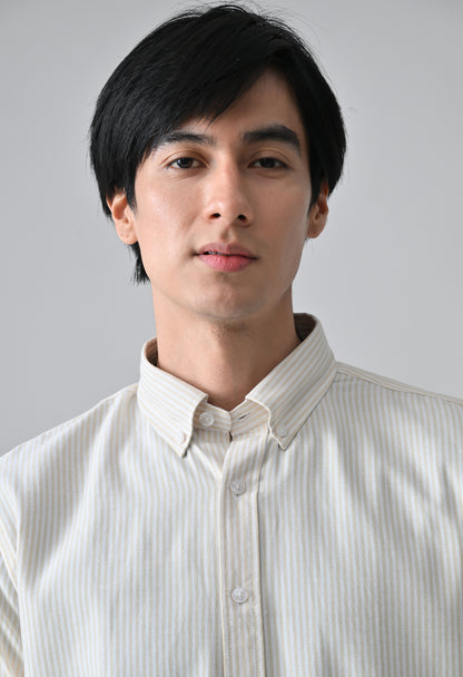 Beige Cotton Shirt for Men | Cool Bee