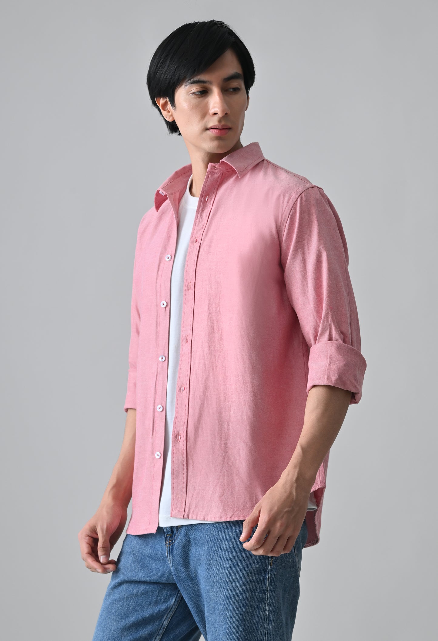 Dark Pink Cotton Shirt for Men | Cool Bee