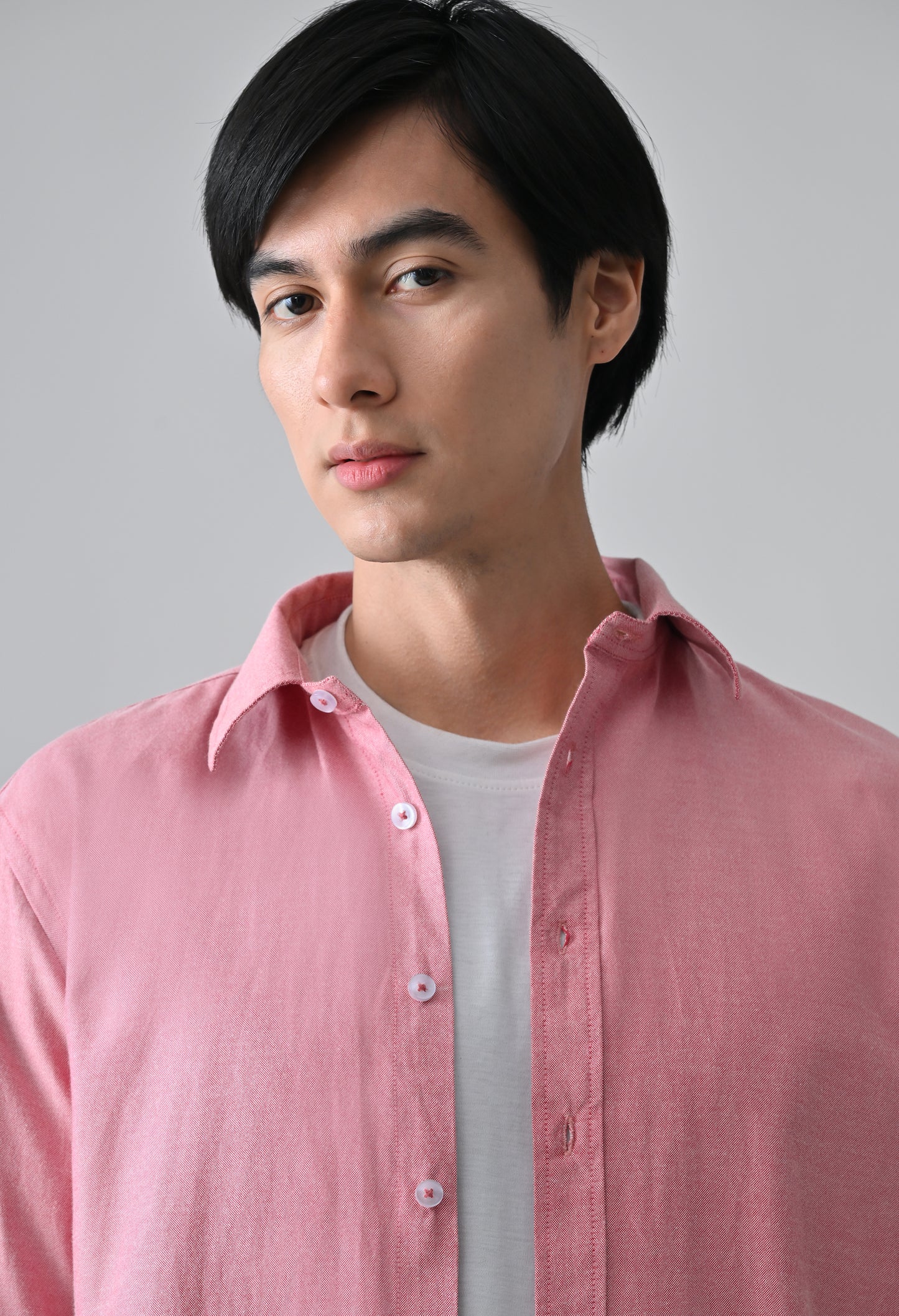 Dark Pink Cotton Shirt for Men | Cool Bee