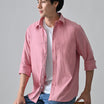 Dark Pink Cotton Shirt for Men | Cool Bee