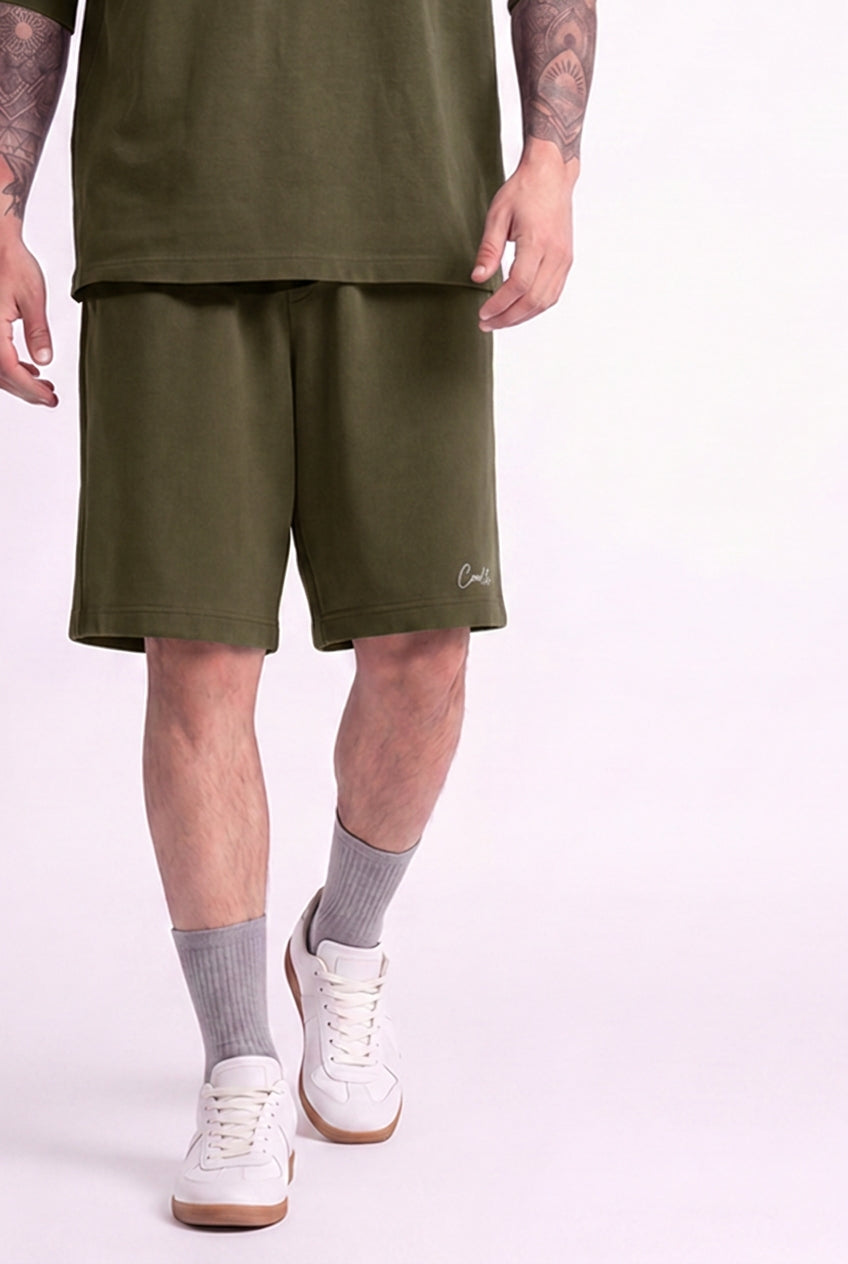 Cool Bee Regular Fit Shorts Olive Green for Men - Shorts Summer Casual India - Lifestyle View