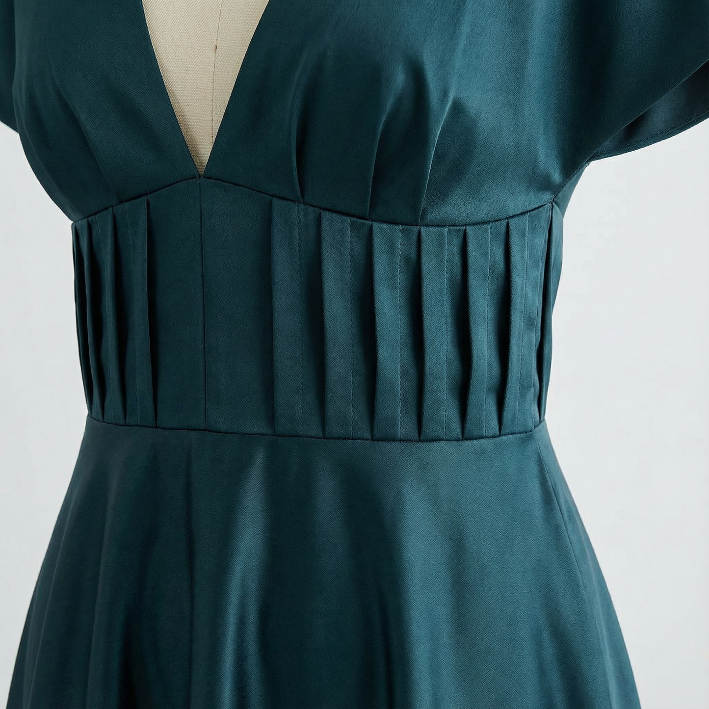 Seraphina Sculpted Midi Dress in Midnight Navy | Cool Bee