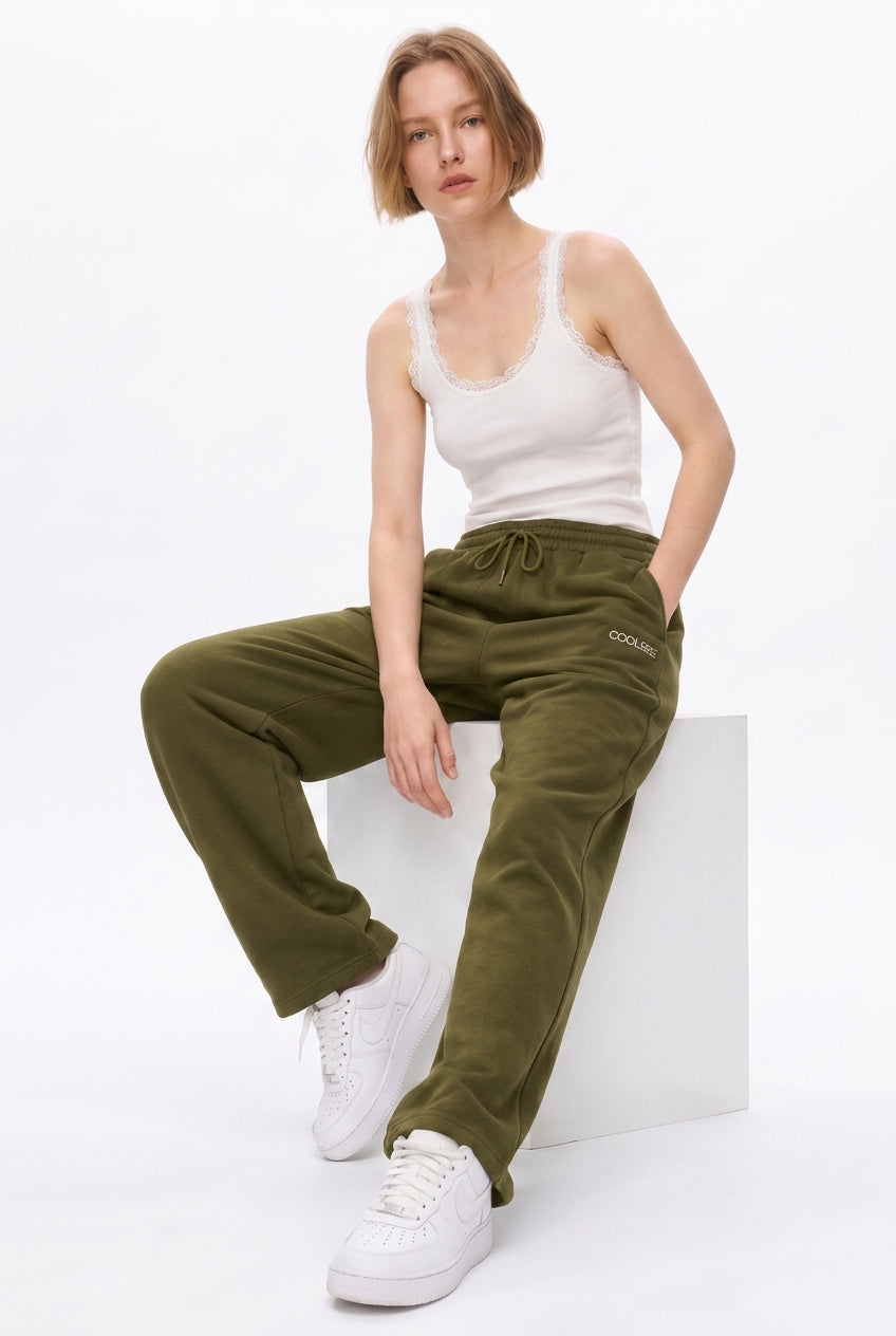 Cool Bee Joggers Olive Green for Women - Joggers Casual Streetwear India - Lifestyle View