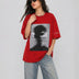 Blurred Vision Tee Red Women