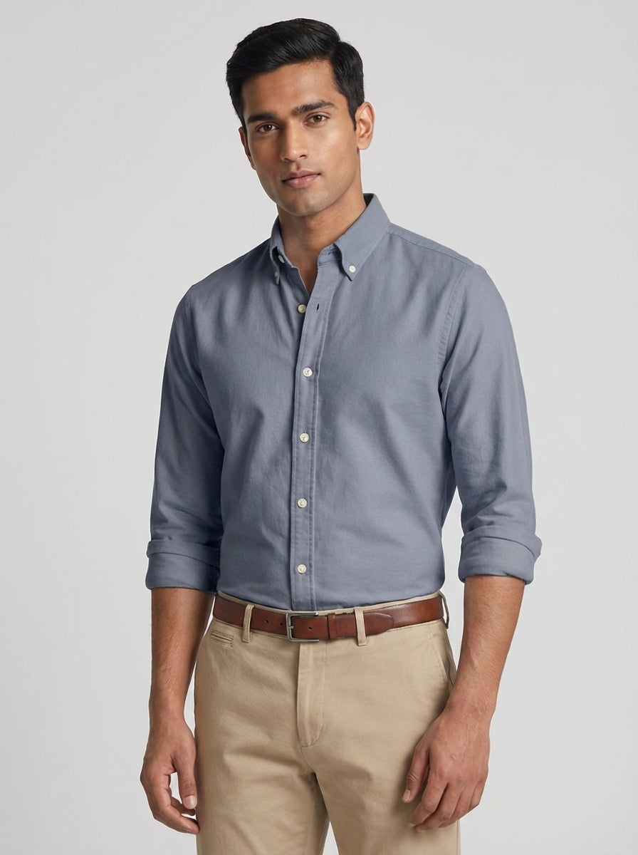 Essential Super Premium Oxford Shirt Grey