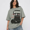 Glitch Portrait Tee Green
