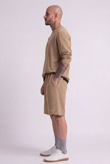 Cool Bee Regular Fit Shorts Beige for Men - Shorts Summer Casual India - Lifestyle View